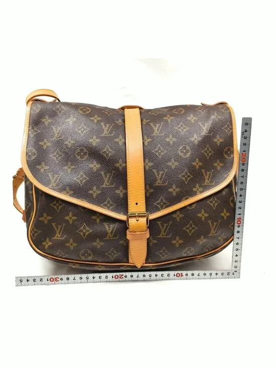 Louis Vuitton Saumur 35 Monogram Crossbody Bag | Authentic LV Vintage Messenger - Picture 3 of 16